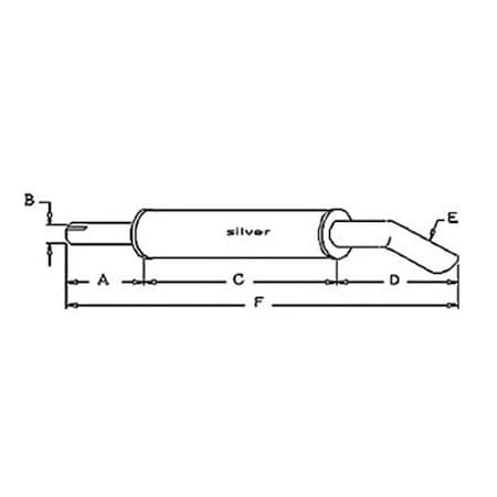 Aftermarket 539525M1 Muffler Fits Massey Ferguson 230 240 250 245 255 360 265 275 310 350 539525M91